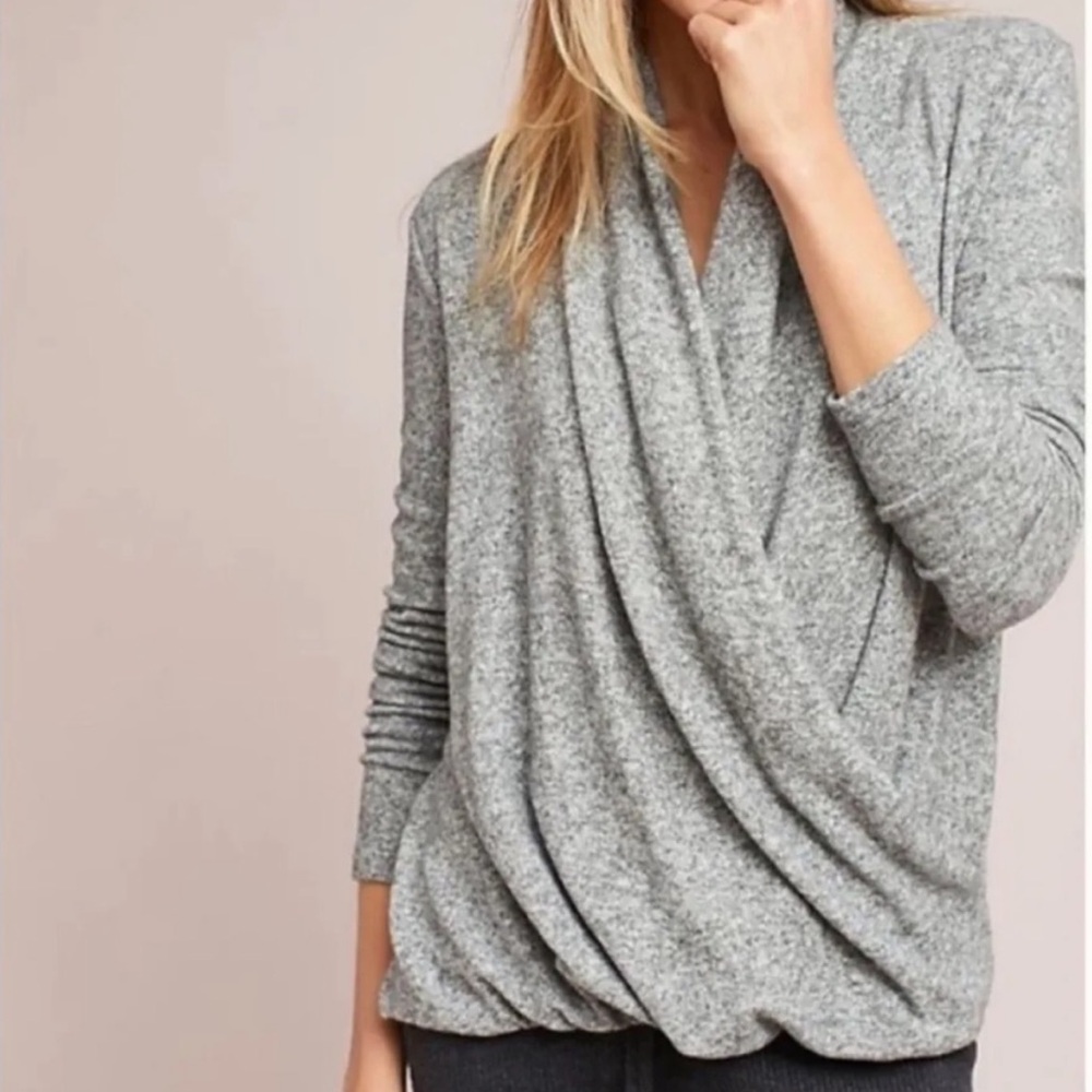 Philosophy Soft Cross Body Sweater Long Sleeve Small